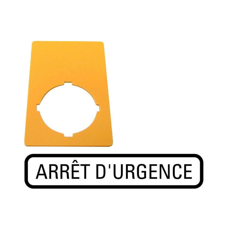Eaton - Bezeichnungsschild für Befehlsgeräte NOT-AUS-Schild M22-XZK-F99 Arret d urgence − 10 Stück