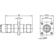 Telegärtner - Koax-Kupplung TNC-Verbindungsstück 50Ohm 100023831 − 5 Stück