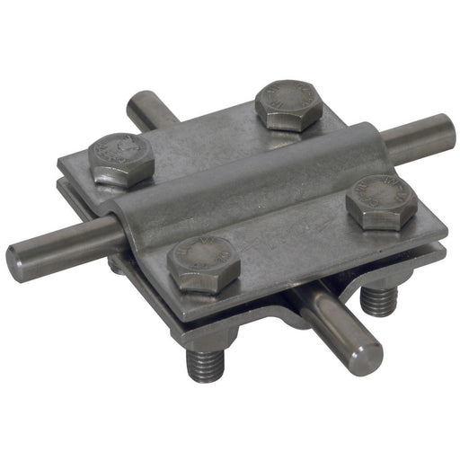 DEHN - Verbinder für Blitzschutz Kreuzstück NIRO (V4A) KS 8.10 8.10 FL30V4A f.2x Rd 8-10mm