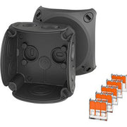Hensel - Dose, Gehäuse für Montage auf der Wand/Decke Kabelabzweigkasten DK 0102 X 0,75-2,5 qmm 3phasig − 5 Stück