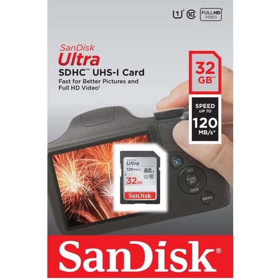 Sandisk - Speichermedium digital SDHC-Card 32GB Ultra SDSDUN4-032G-GN6IN Sandisk,Class10,UHSI