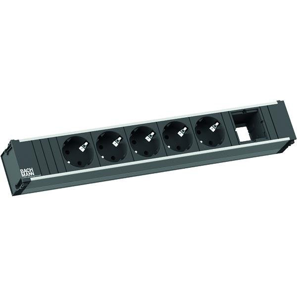 Bachmann - Mehrfachsteckdose Steckdosenleiste 912.008 5xSchutzk. 1xABD