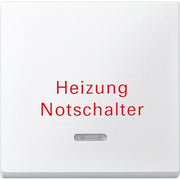 Merten - Abdeckung/Bedienelement für Installationsschalterprogramme Wippe Kontr.Fenster pws 431819 Aufdruck Heizung