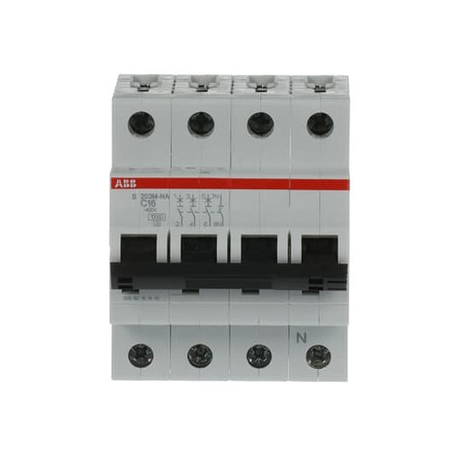 ABB Stotz S&J - Leitungsschutzschalter Sicherungsautomat S203M-C16NA 10kA 16A C 3p+N (4p)