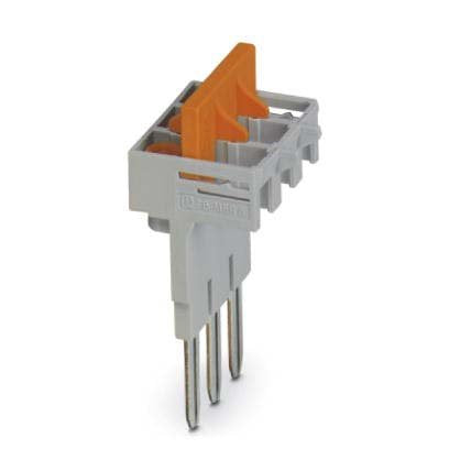 Phoenix Contact - Querverbinder/Brücker für Reihenklemme Schaltbrücke SB-MER 3-8 3-pol., grau/orange − 10 Stück