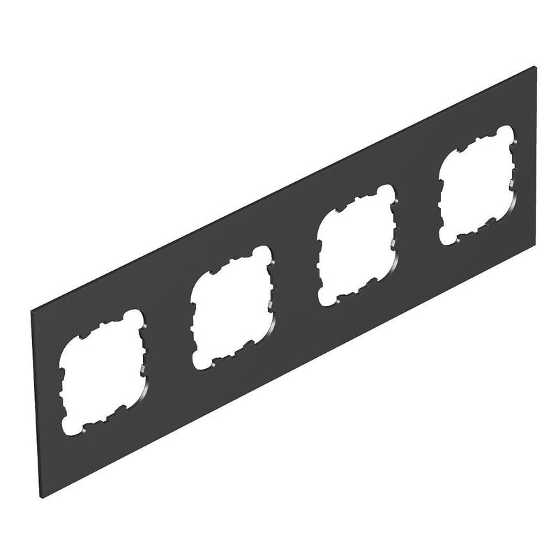 OBO Bettermann Vertr - Abdeckplatte für Einbaueinheiten Abdeckplatte T12L P4S 9011 4xEK f. T12L