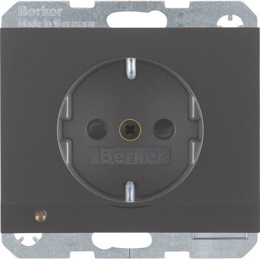 Berker - Steckdose SCHUKO-Steckdose anth/ma 41097006 LED-Orientierg-licht