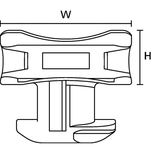 HellermannTyton - Befestigungssockel und -element für Kabelbinder Befestigungselement ACFM7W10 #151-03193 für Alu-Profile − 500 Stück