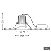 LTS Licht&Leuchten - Downlight/Strahler/Flutlicht LED-Einbaustrahler VTRM 10.0530.25 si 3000K 830 FLOOD
