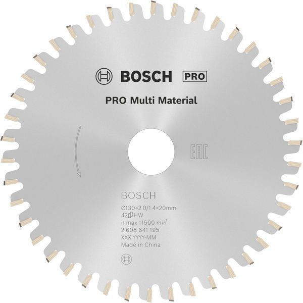 Bosch - Kreissägeblatt PRO Multi Material 2608641195 Kreissägeblatt 130 x