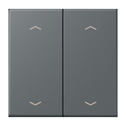 Jung - Abdeckung/Bedienelement für Installationsschalterprogramme Wippe mit Pfeilsymbolen LC 102 P 202 gris fonce 31