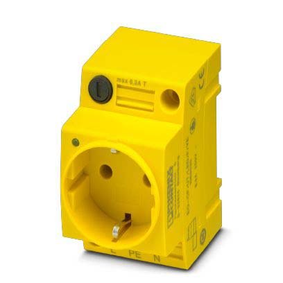 Phoenix Contact - Steckdose Reiheneinbau Steckdose EO-CF/UT/LED/F/YE gelb − 5 Stück