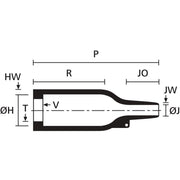 HellermannTyton - Aufteilkappe Formteil Helashrink 157-43-G-POX-BK