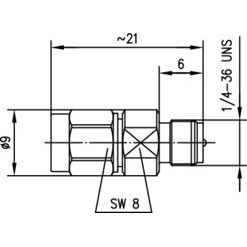 Telegärtner - Koax-Kupplung Adapter SMA - R-SMA 100024824 50 Ohm − 5 Stück