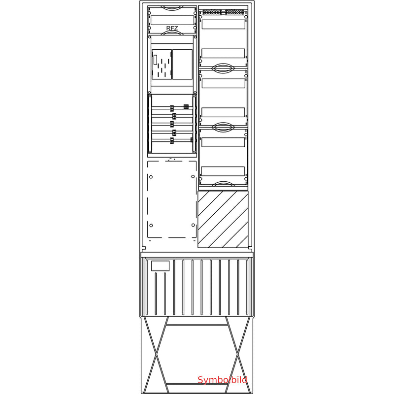 Elsta Mosdorfer - Zähler-Komplettschrank Zähleranschlusssäule ZS341B.N1.24 A340 N1 1Z BKEI 24TE
