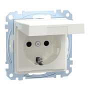 Merten - Steckdose SCHUKO-Steckdose pws MEG2314-0319 Klappdeckel IP44
