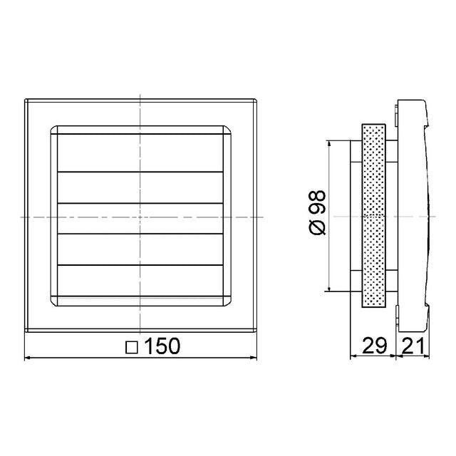 Maico - Kleinraumventilator Kleinraumventilator AKE 100/1  − 1 Stück
