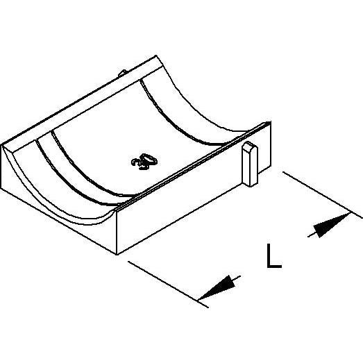 Niedax - Gegenwanne für Bügelschelle Gegenwanne GWU 18 − 1 Stück