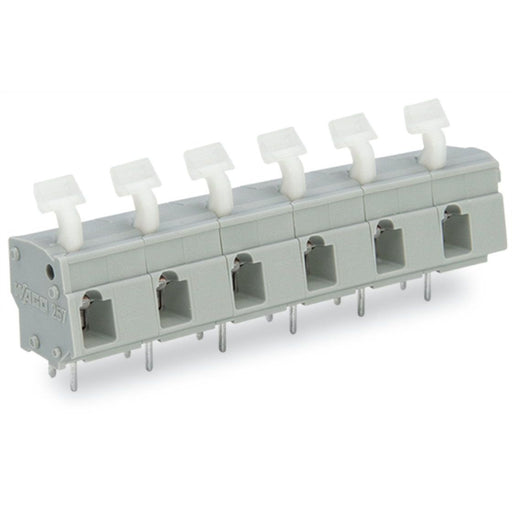 WAGO - Leiterplattenklemme 257-657 Drücker,2,5 mm²,grau − 15 Stück