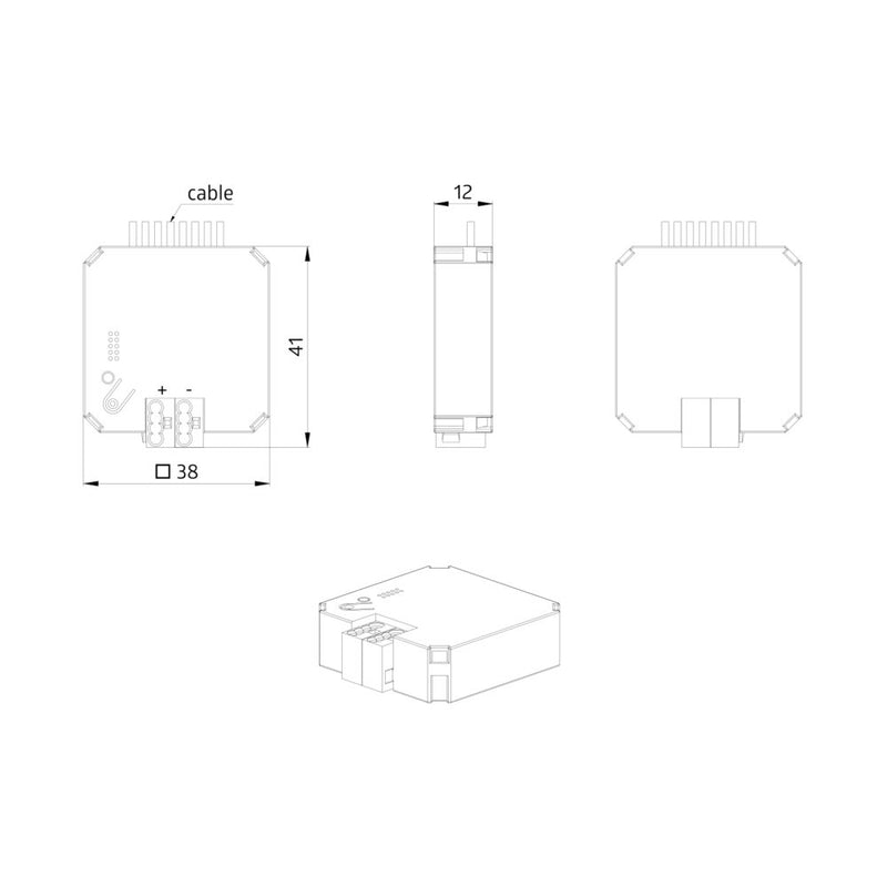 BEG Brück Electronic - Bussystem-Binäreingang Tasterschnittstelle PBM-KNX-DX-4W