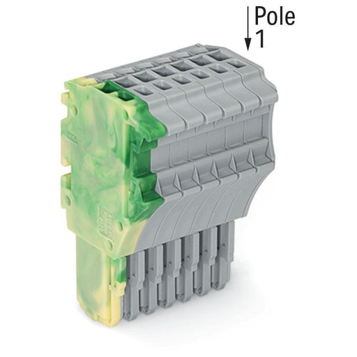 WAGO - Ein- und mehrpolige Klemmenleiste 1-Leiter-Federleiste 2020-108/000-037 1,5 mm²,gn-ge/gr − 25 Stück