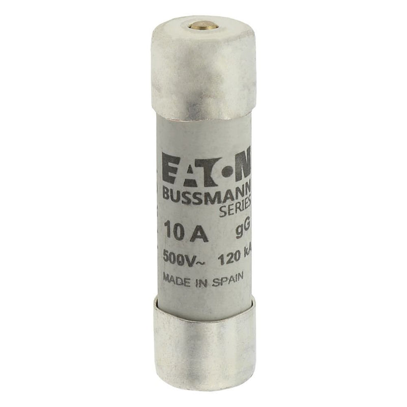 Eaton - Zylindrische Sicherung Sicherungseinsatz Nieders. CYL GG 14,#C14G10S 10A AC 500V 120kA − 10 Stück