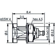 Telegärtner - Koax-Steckverbinder MMCX-Einbaubuchse Au 100025110 50Ohm − 5 Stück
