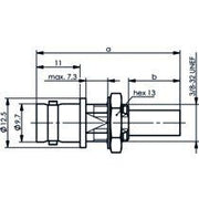 Telegärtner - Koax-Steckverbinder BNC-Kabeleinbaubuchse 100023379 50Ohm cr/cr