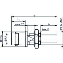 Telegärtner - Koax-Steckverbinder BNC-Kabeleinbaubuchse 100023379 50Ohm cr/cr