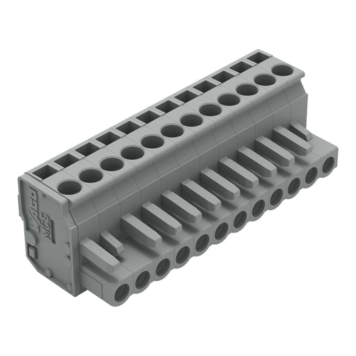 WAGO - Kabelsteckverbinder für Leiterplattensteckverbinder 1-Leiter Federleiste 232-212/026-000 CAGECLAMP 2,5mm²,gr − 25 Stück