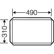 Hensel - Einbauplatte für Befehlsgeräte Abdeckung FP AP 40 Gr.4