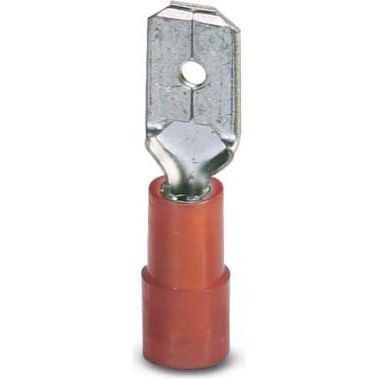 Phoenix Contact - Quetschkabelschuh für Cu-Leiter Flachstecker C-SCMI 1,5/6,3x0,8 rot − 100 Stück