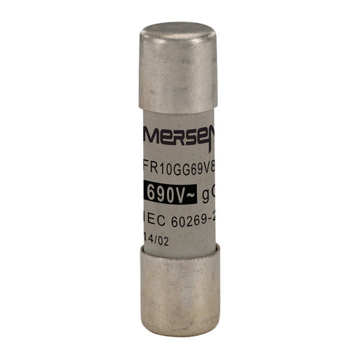 Mersen - Zylindrische Sicherung Sicherungseinsatz zyl. FR10GG69V8 10x38 gG 8A/690V − 10 Stück