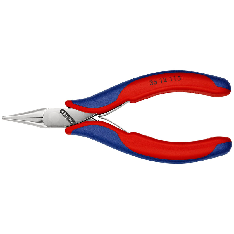 Knipex - Flachzange Elektronik-Greifzange 35 12 115 SB spiegelpoliert,115mm
