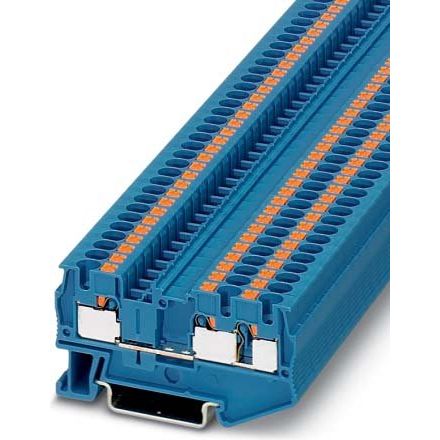 Phoenix Contact - Durchgangs-Reihenklemme Durchgangsreihenklemme PT 4-TWIN BU 0,2-6qmm,blau − 50 Stück
