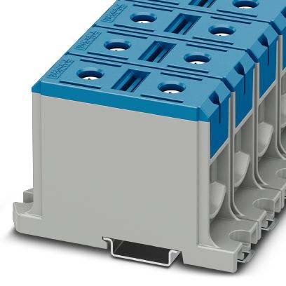 Phoenix Contact - Durchgangs-Reihenklemme Hochstromklemme UBAL 150 BU Nennstrom: 290A − 10 Stück