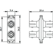 Telegärtner - LWL-Kupplung T-ST-Duplex Kuppl.MM+SM 100007080 Flanschmontage