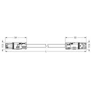 WAGO - Konfektionierte Leitung für steckbare Gebäudeinstallation konfekt.Verbindungsleitung 774-9993/007-401 Eca,Buchse Stecker