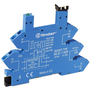 Finder - Relaissockel Fassung m.Zugfederklemme 93.51.7.060 60VDC blau − 10 Stück