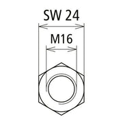 DEHN - Zubehör/Ersatzteile für Erdung und Blitzschutz Sechskantmutter D SKM M16 V2A M16 NIRO A