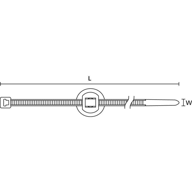 HellermannTyton - Kabelbinder Befestigungsbinder T50RFT6LG-MC5-BK-D1 200x4,6 − 500 Stück