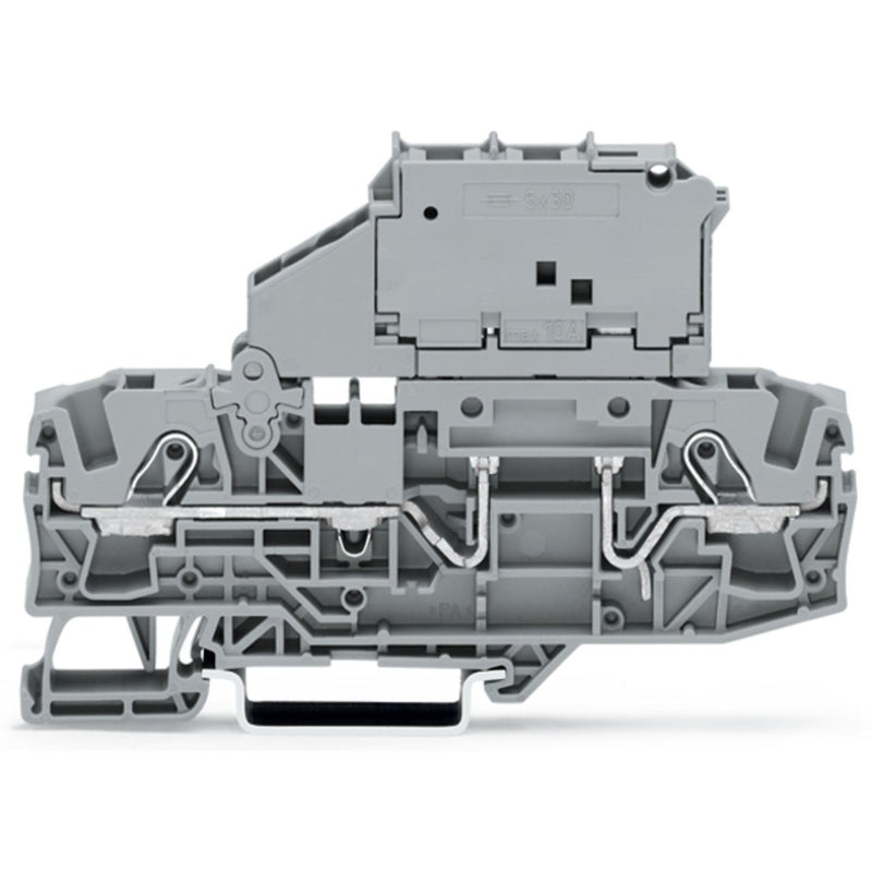 WAGO - Sicherungs-Reihenklemme 2-Leiter-Sicherungsklemme 2006-1621 5x30mm,grau − 25 Stück