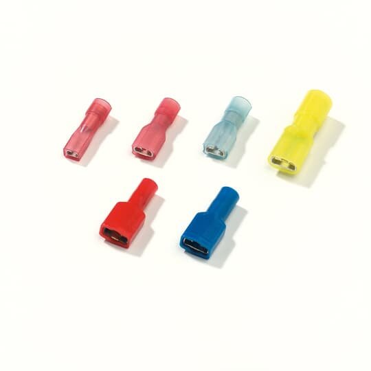 ABB Stotz S&J T&B - Rund-/Flachsteckverbindung Flachsteckhülse RA63V 0.5-1.5qmm,MS,PC,rot − 100 Stück