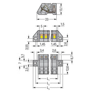 WAGO - Kabelsteckverbinder für Leiterplattensteckverbinder Federleiste 731-513/031-000 13-pol. 5mm − 25 Stück