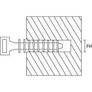 HellermannTyton - Befestigungssockel und -element für Kabelbinder Wanddübel LOK01-PA11-BK (100) PA11 schwarz − 100 Stück