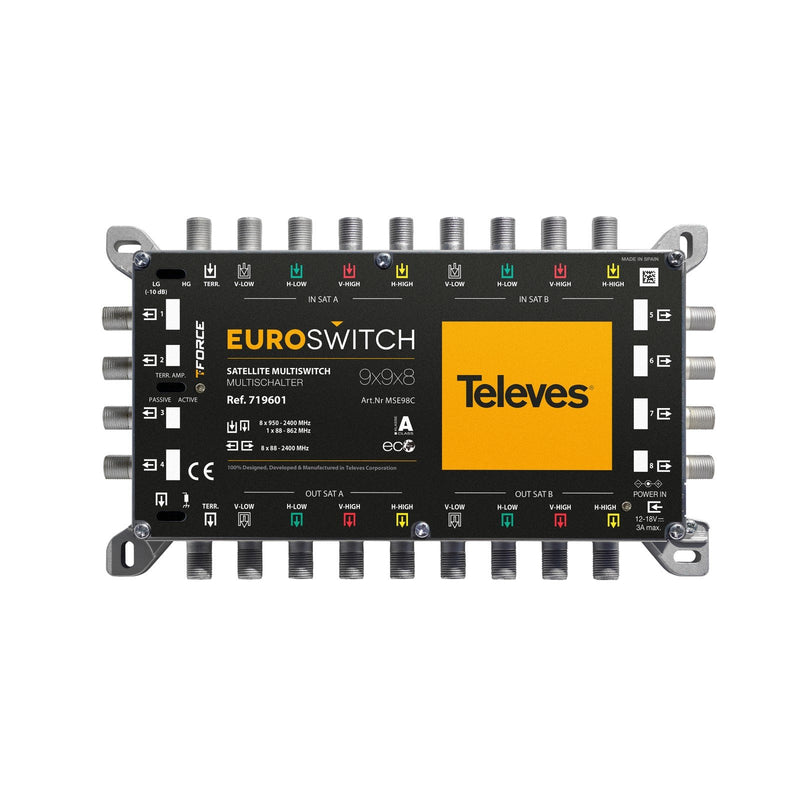 Televes - Multischalter Euroswitch MSE98C 9in8  − 1 Stück