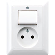 Jung - Schalter-/Steckdosenkombination Schalter+Steckdose AS 5546 EU WW