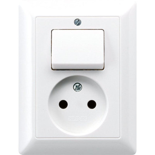 Jung - Schalter-/Steckdosenkombination Schalter+Steckdose AS 5546 EU WW