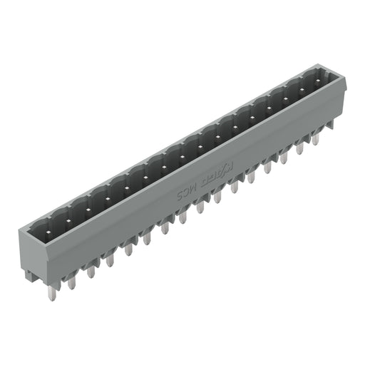 WAGO - Leiterplattensteckverbinder THT-Stiftleiste Lötstift 231-176/001-000 1,2x1,2,gerade,grau − 50 Stück