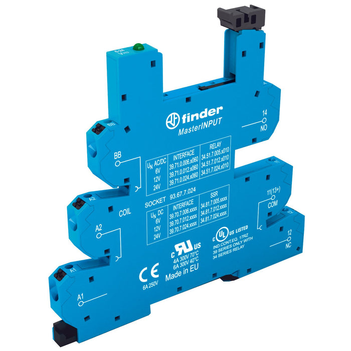 Finder - Relaissockel Push-In-Fassung 93.67.0.024 f. Rel. 34.51/34.81  − 10 Stück
